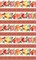 Morning Blossom Border Stripe White Background Cotton Fabric by Northcott BTY
